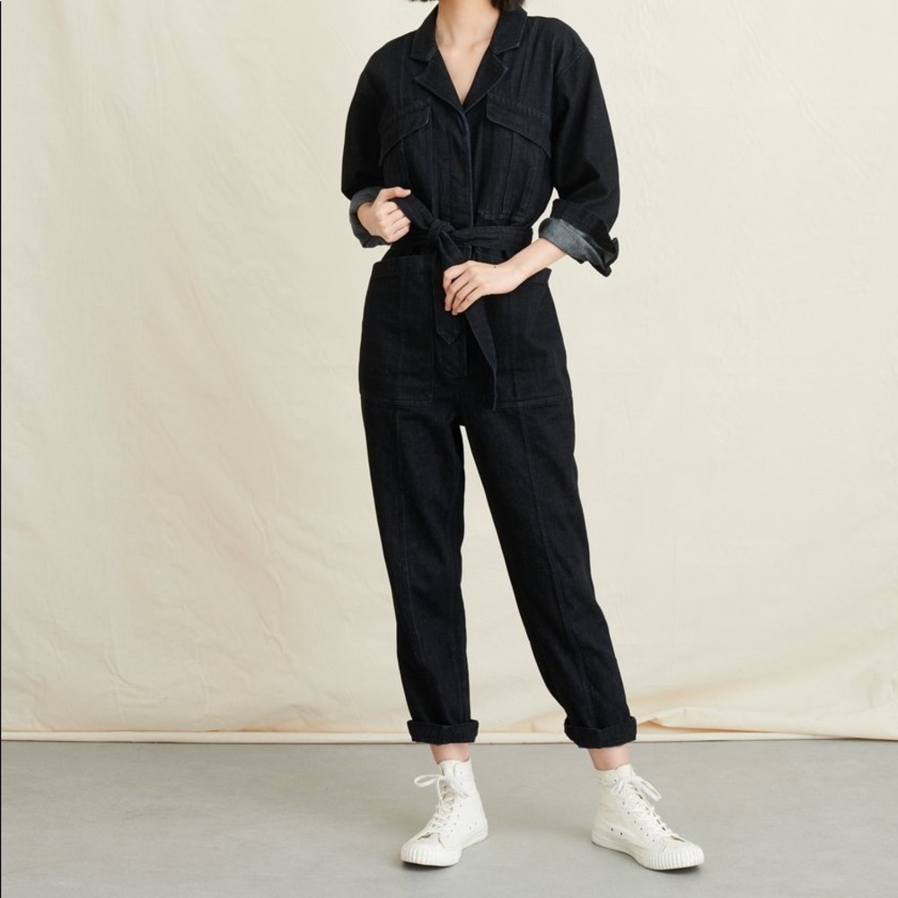 Alex Mill Black Denim Jumpsuit
